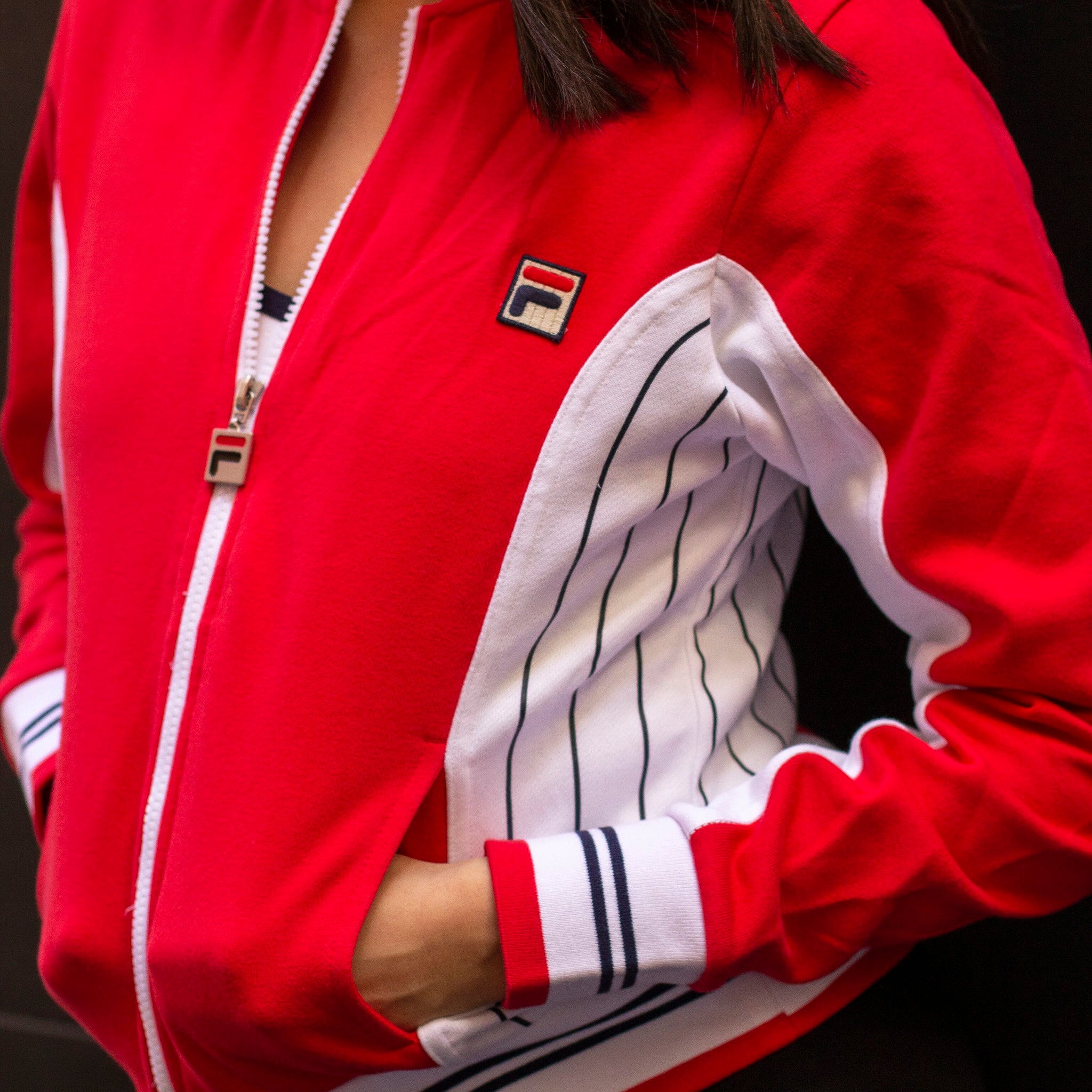 FILA SUDADERA ROJA BLANCA M