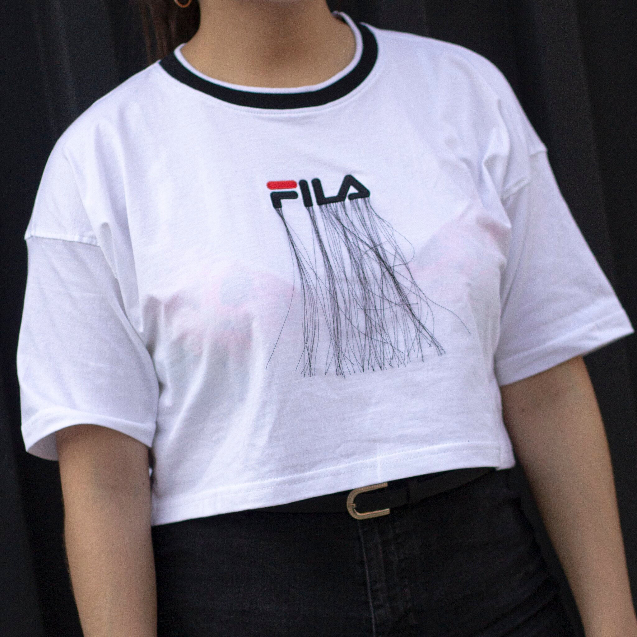 FILA CROP BLANCO HILOS