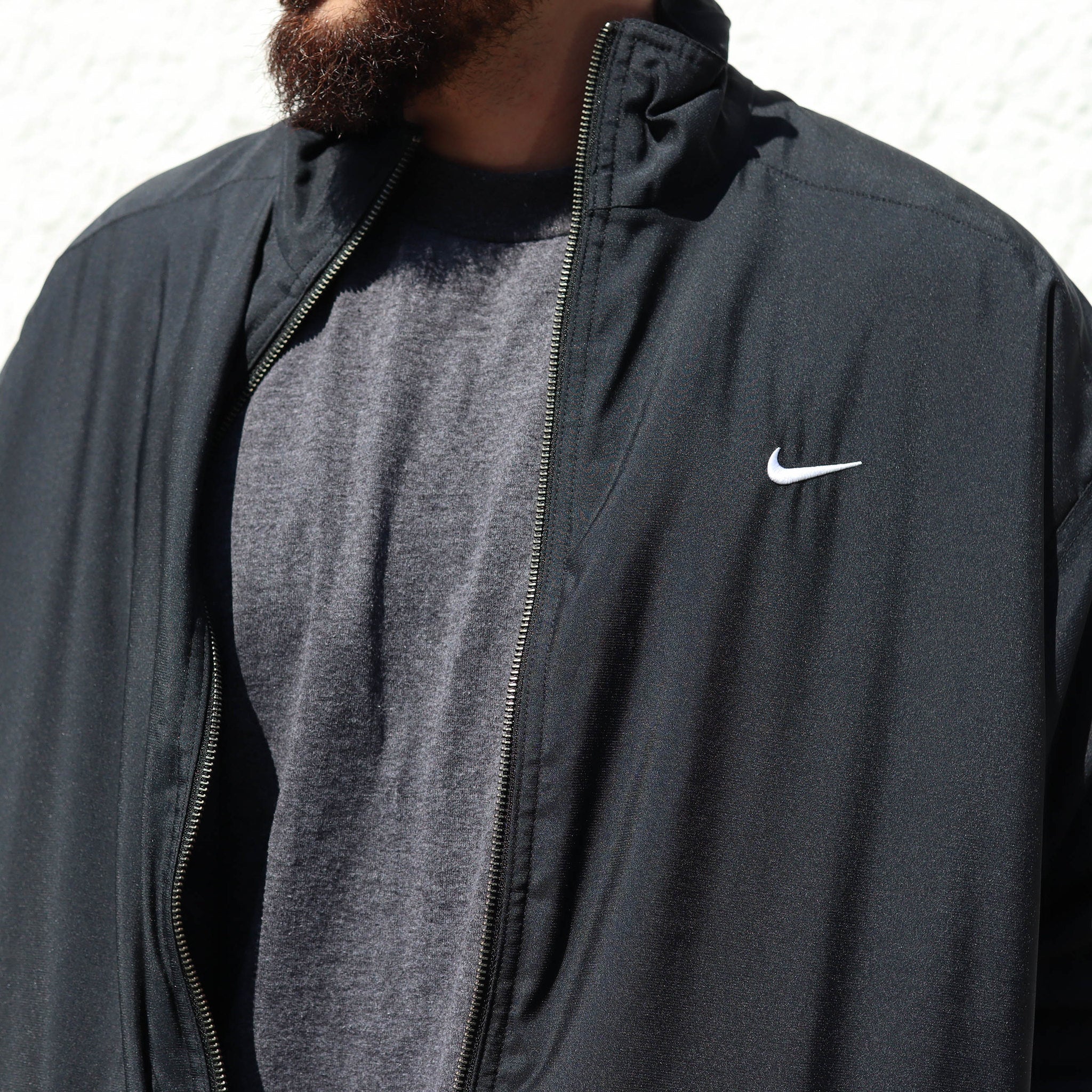 NIKE BOMBER JACKET BLACK SOLO SWOOSH