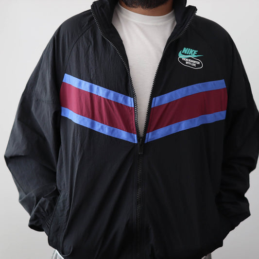 NIKE JACKET BLACK BLUE LINES