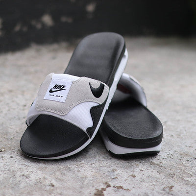 NIKE AIR MAX ONE SLIDE WHITE BLACK