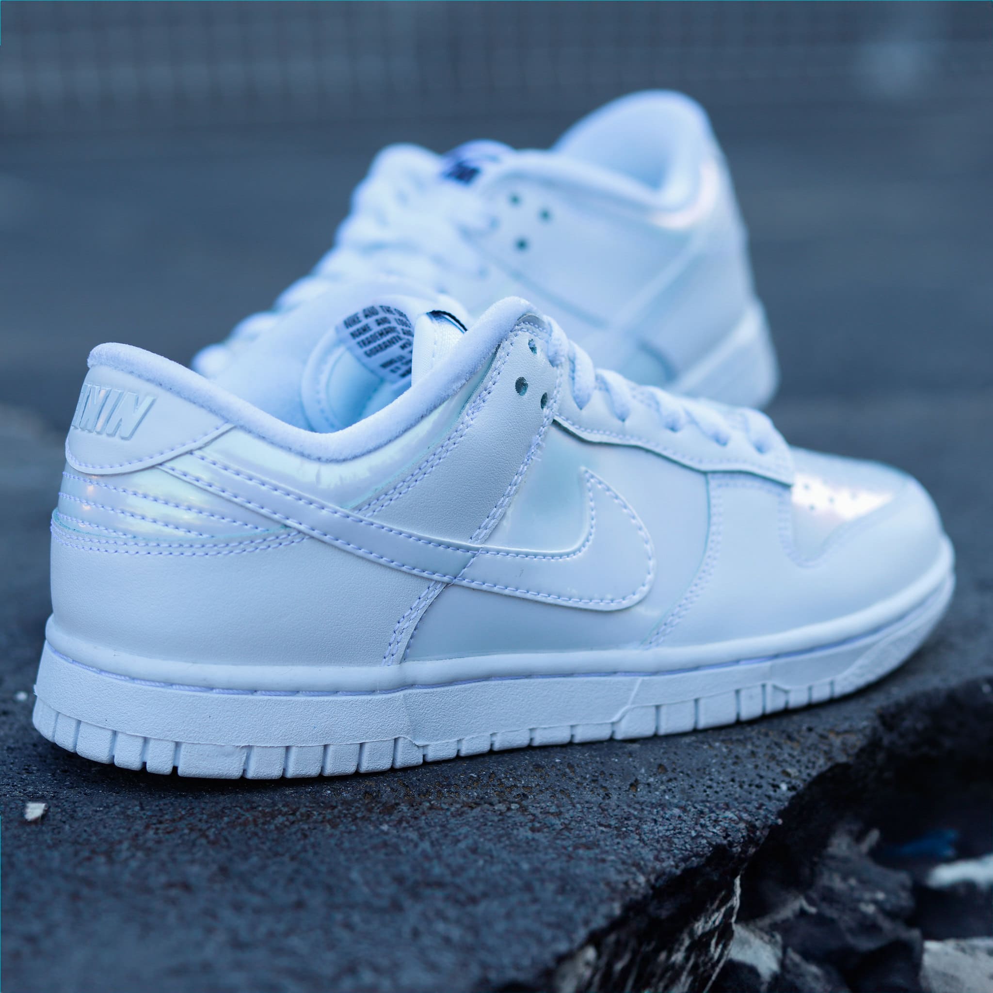NIKE DUNK JUST DO IT WHITE IRIDESCENT