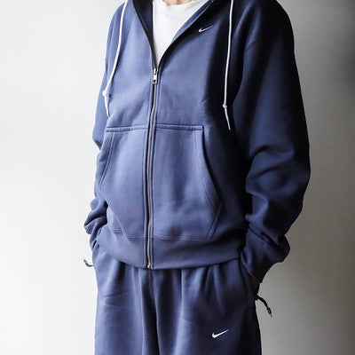 NIKE HOODIE SOLO SWOOSH FULL ZIP THUNDER BLUE