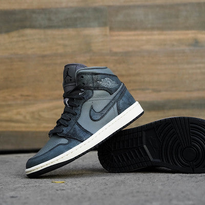 AIR JORDAN 1 MID DISTRESSED GREY W