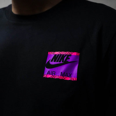 NIKE TEE AMD BLACK PURPLE