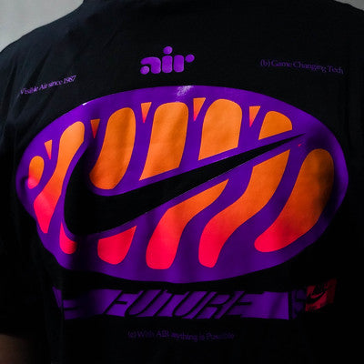 NIKE TEE AMD BLACK PURPLE