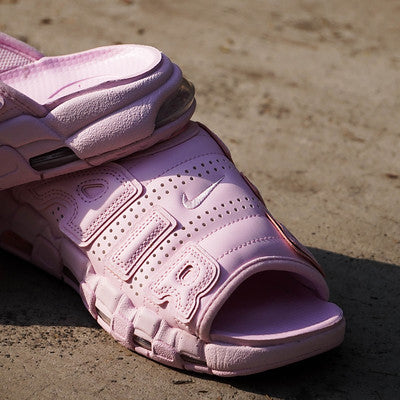 NIKE AIR MORE UPTEMPO SLIDE PINK