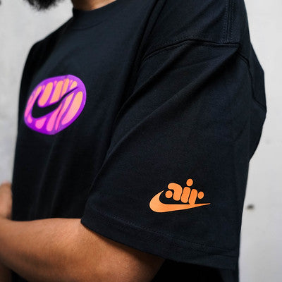 NIKE TEE AM90 LOG BLACK PURPLE