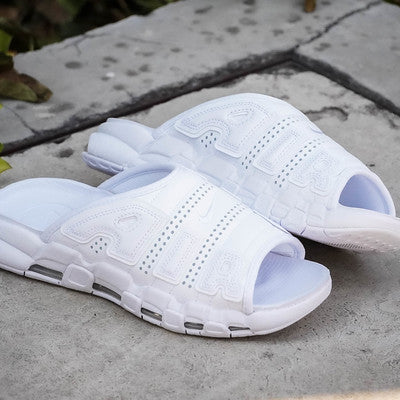 NIKE AIR MORE UPTEMPO SLIDE WHITE