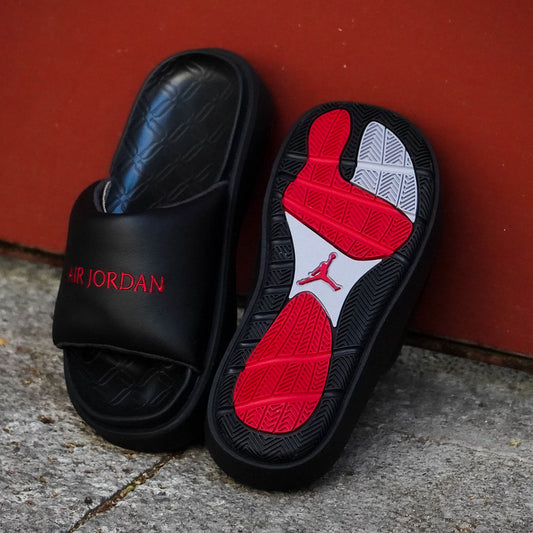 JORDAN SOPHIA SS SLIDE BLACK FIRE RED