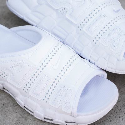 NIKE AIR MORE UPTEMPO SLIDE WHITE
