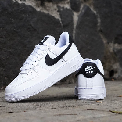 NIKE AIR FORCE ONE 07 WHITE SWOOSH BLACK W