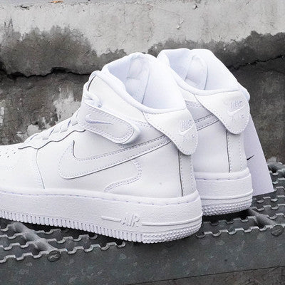 NIKE AIR FORCE ONE EASYON MID TRIPLE WHITE GS