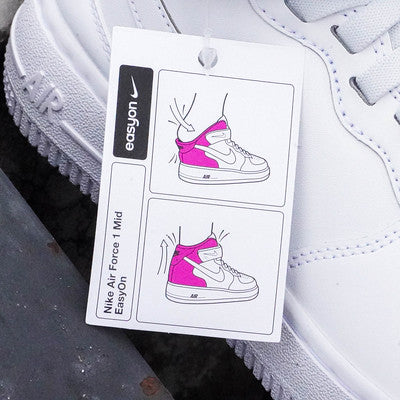 NIKE AIR FORCE ONE EASYON MID TRIPLE WHITE GS