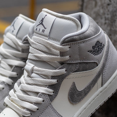 AIR JORDAN 1 MID NEUTRAL GREY SUEDE