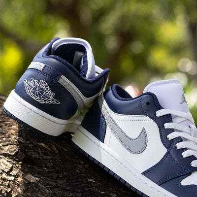AIR JORDAN 1 LOW MIDNIGHT NAVY GREY