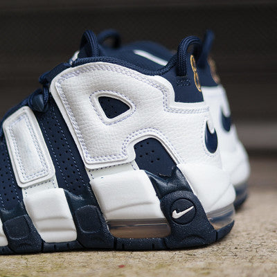 NIKE AIR MORE UPTEMPO WHITE OBSIDIAN OLIMPIC GS