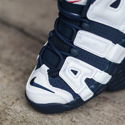 NIKE AIR MORE UPTEMPO WHITE OBSIDIAN OLIMPIC GS