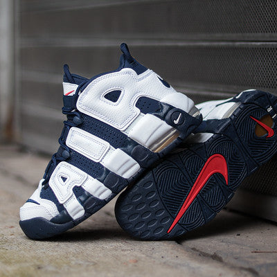 NIKE AIR MORE UPTEMPO WHITE OBSIDIAN OLIMPIC GS