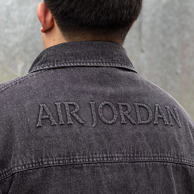 JORDAN DENIM BUTTON TOP BLACK