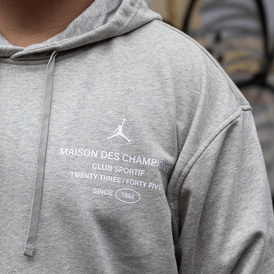 JORDAN HOODIE PULLOVER GREY MAISON WHITE