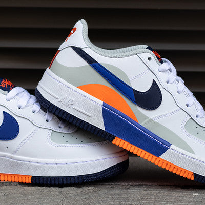 NIKE AIR FORCE LOW WHITE BLACK BLUE GS