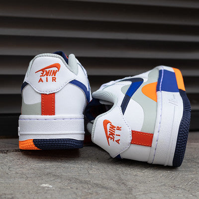 NIKE AIR FORCE LOW WHITE BLACK BLUE GS