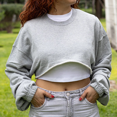 NIKE NSW CREW DANCE GREY SHRUG
