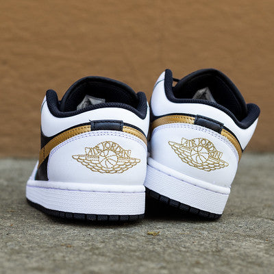 AIR JORDAN 1 LOW WHITE BLACK GOLD Barrio Warrior