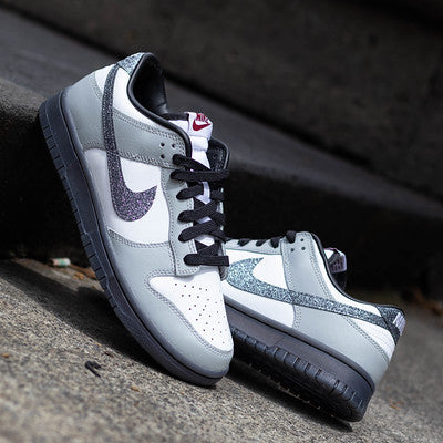 NIKE DUNK LOW GREY GLITTERS SWOOSH W