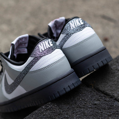 NIKE DUNK LOW GREY GLITTERS SWOOSH W