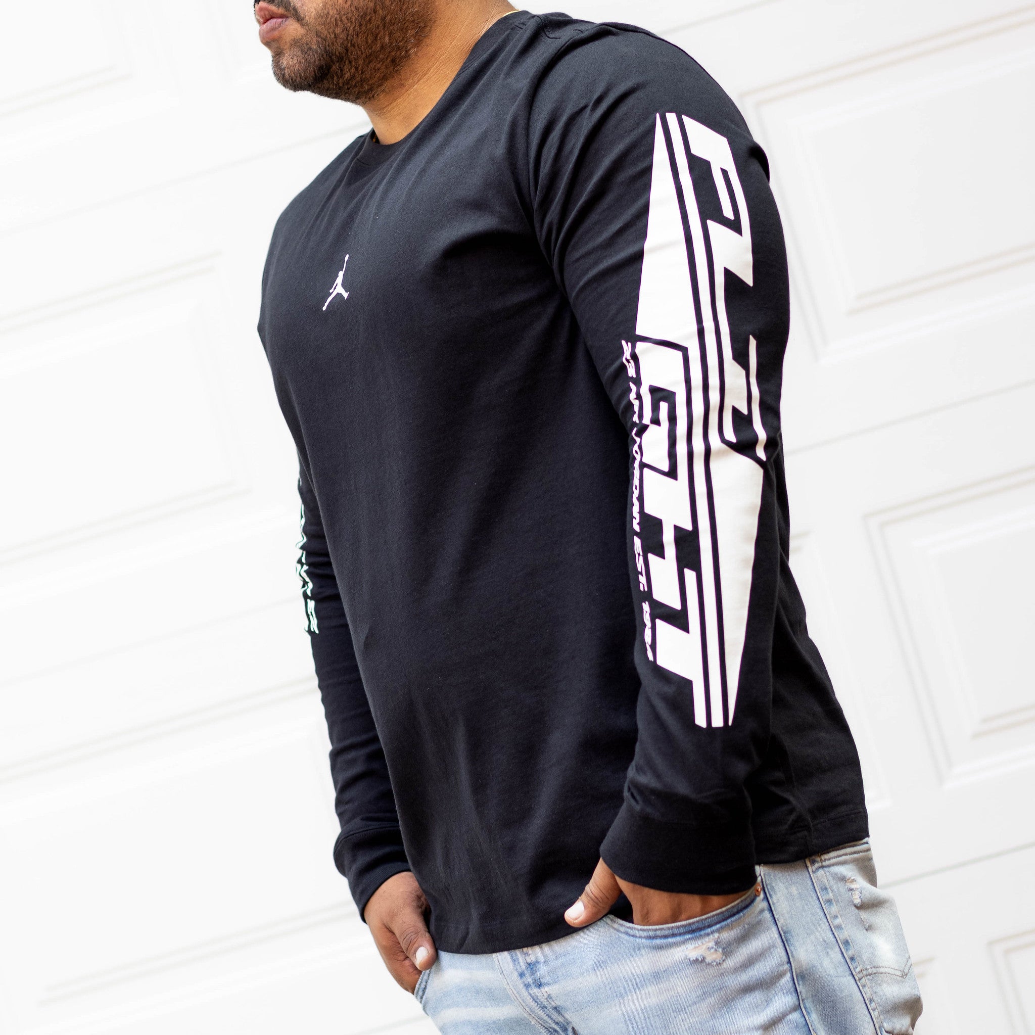JORDAN TEE LONG BLACK FLIGHT