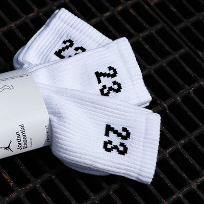 JORDAN SOCKS LARGE 23 WHITE