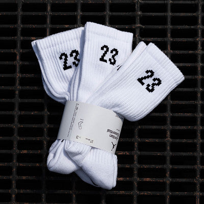 JORDAN SOCKS LARGE 23 WHITE