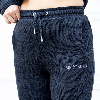 AIR JORDAN KNIT PANT CARDIGAN BLACK