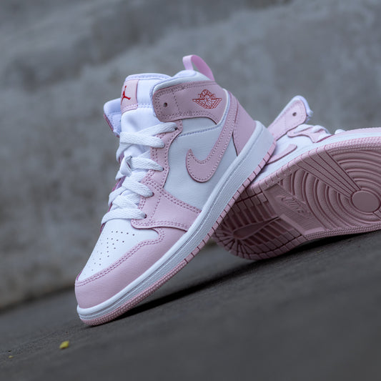 AIR JORDAN 1 MID PINK FOAM FIRE RED PS