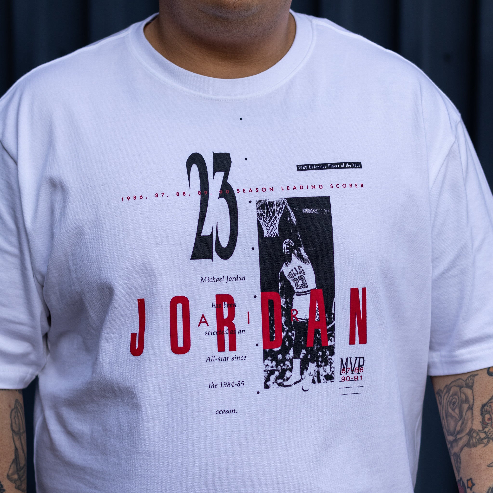 JORDAN TEE REISSUE WHITE GYM RED
