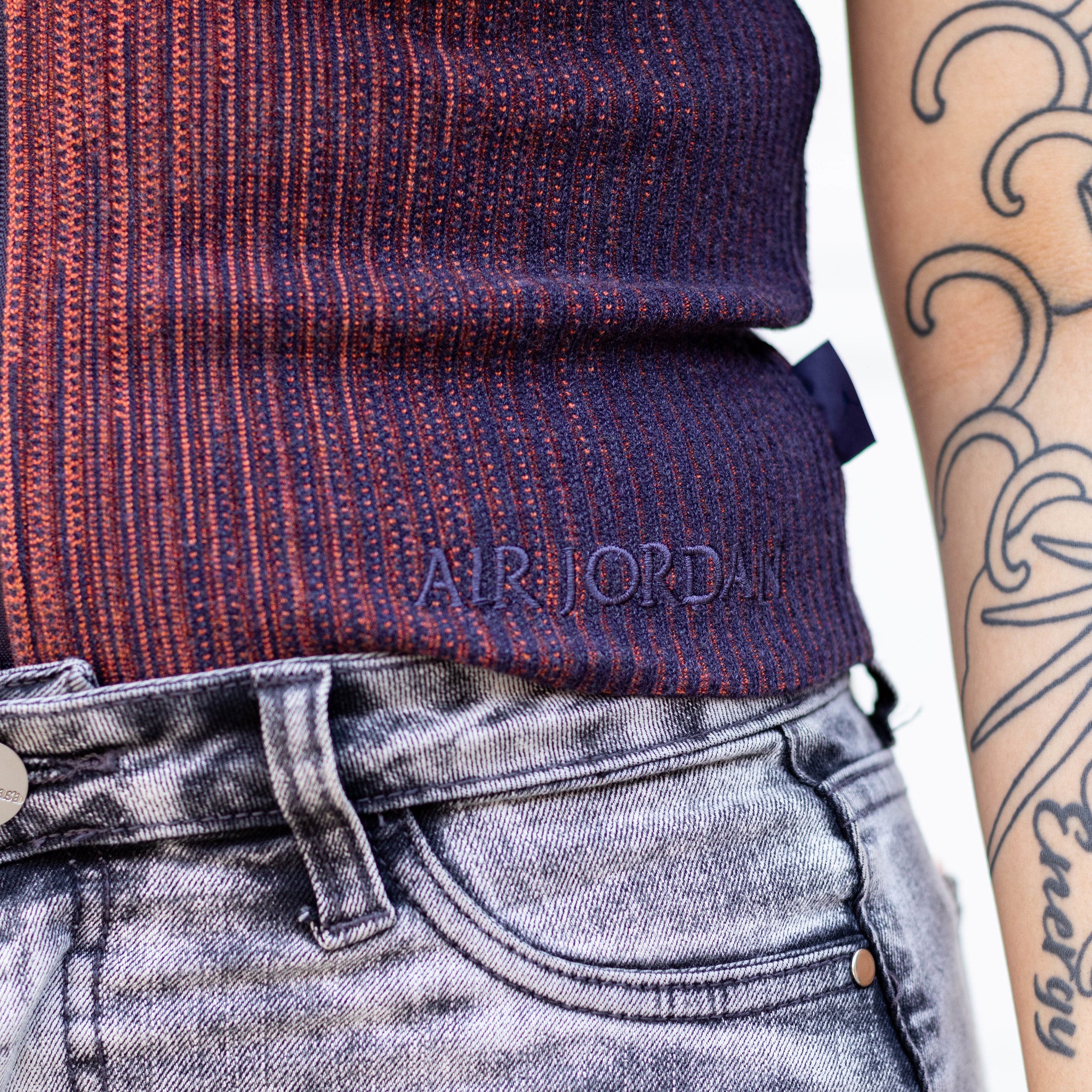 JORDAN ZIP KNIT TOP GRADIENT