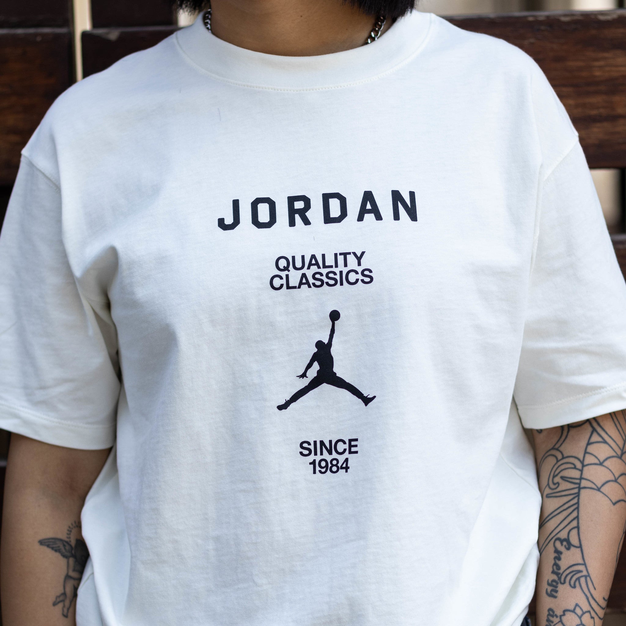 JORDAN TEE WHITE FLIGHT CLASSIC QUALITY