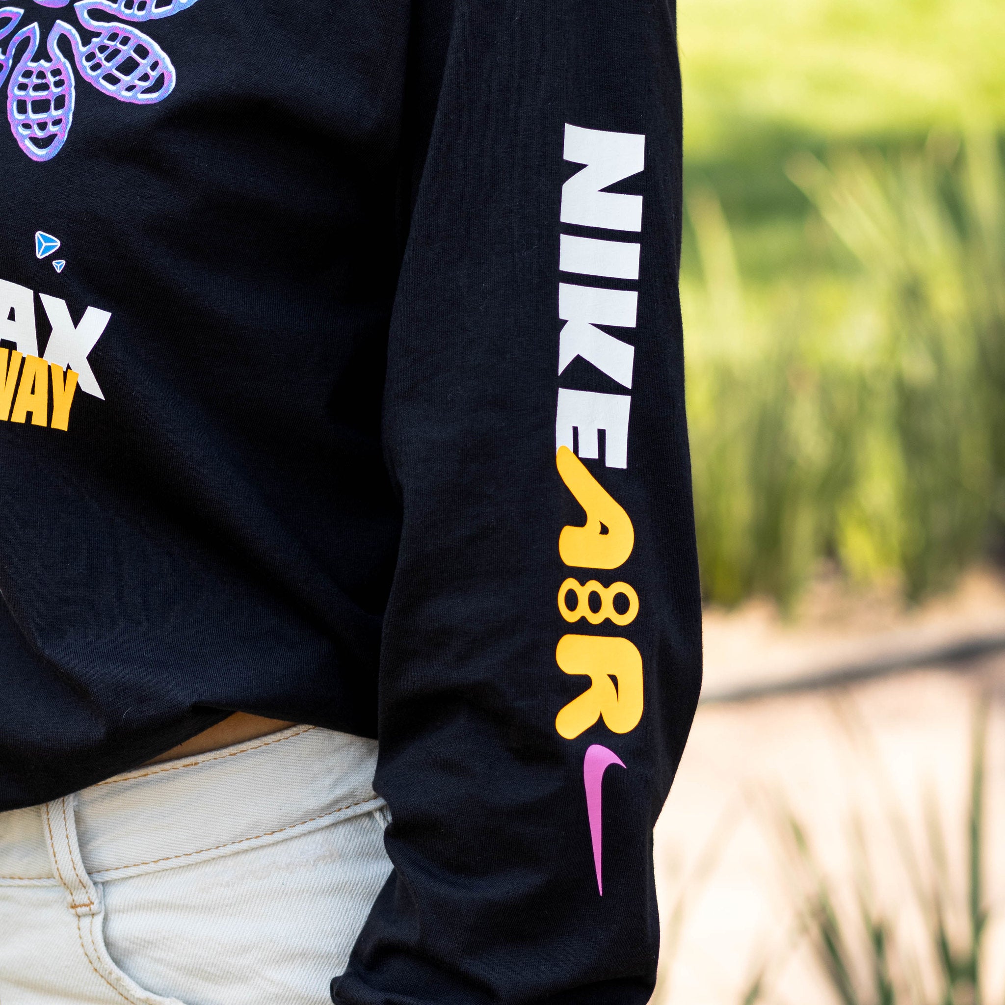 NIKE TEE LONG AIR MAX FLOWER BLACK