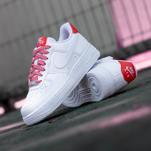 NIKE AIR FORCE ONE LOW WHITE HABANERO RED W