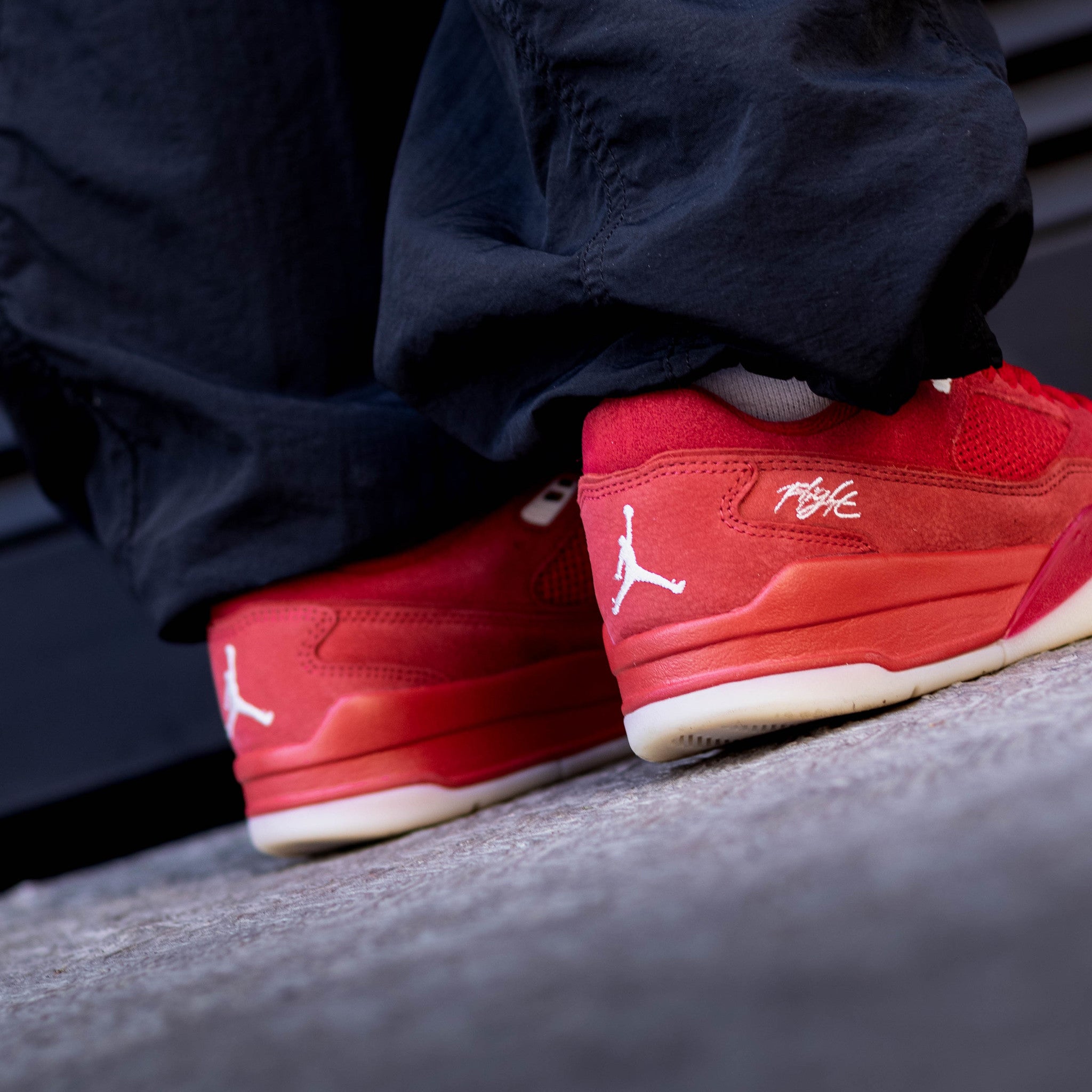 JORDAN FLIGHT COURT RED MUSLIN W