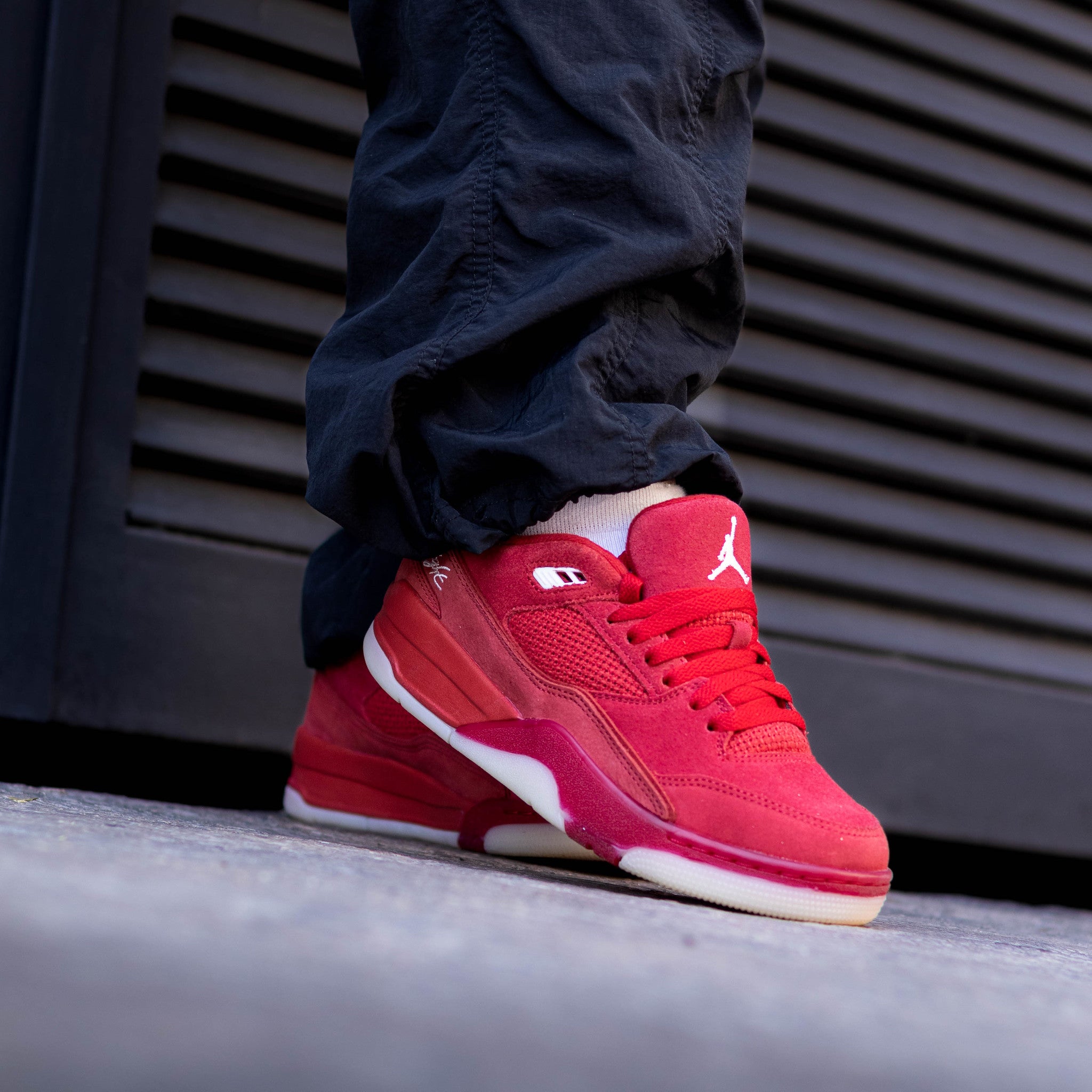 JORDAN FLIGHT COURT RED MUSLIN W