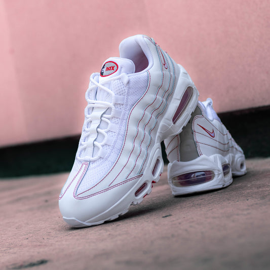 NIKE AIR MAX 95 WHITE UNIVERSITY RED