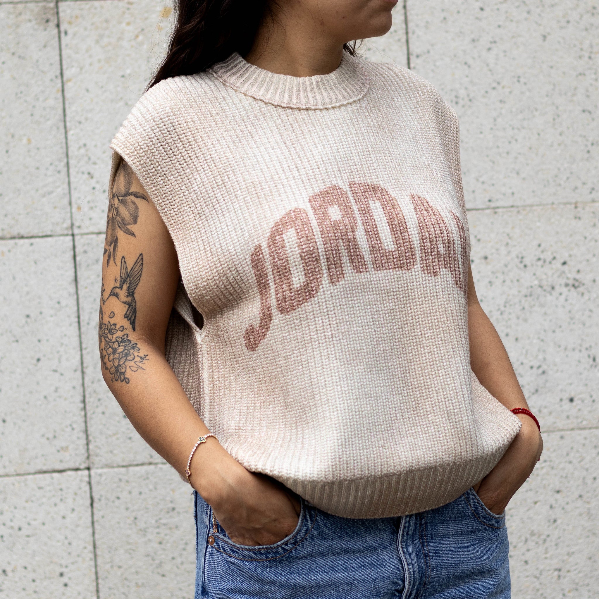 JORDAN KNIT VEST HEMP W