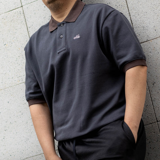 NIKE HVWT POLO ANTHRACITE BAROQUE BROWN