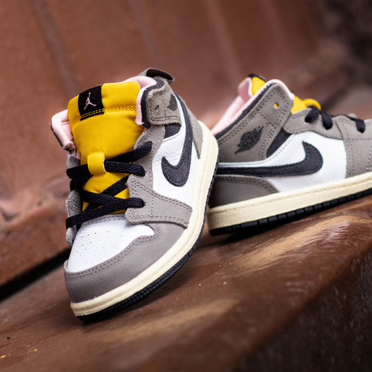 AIR JORDAN 1 MID WHITE OIL GREY TD