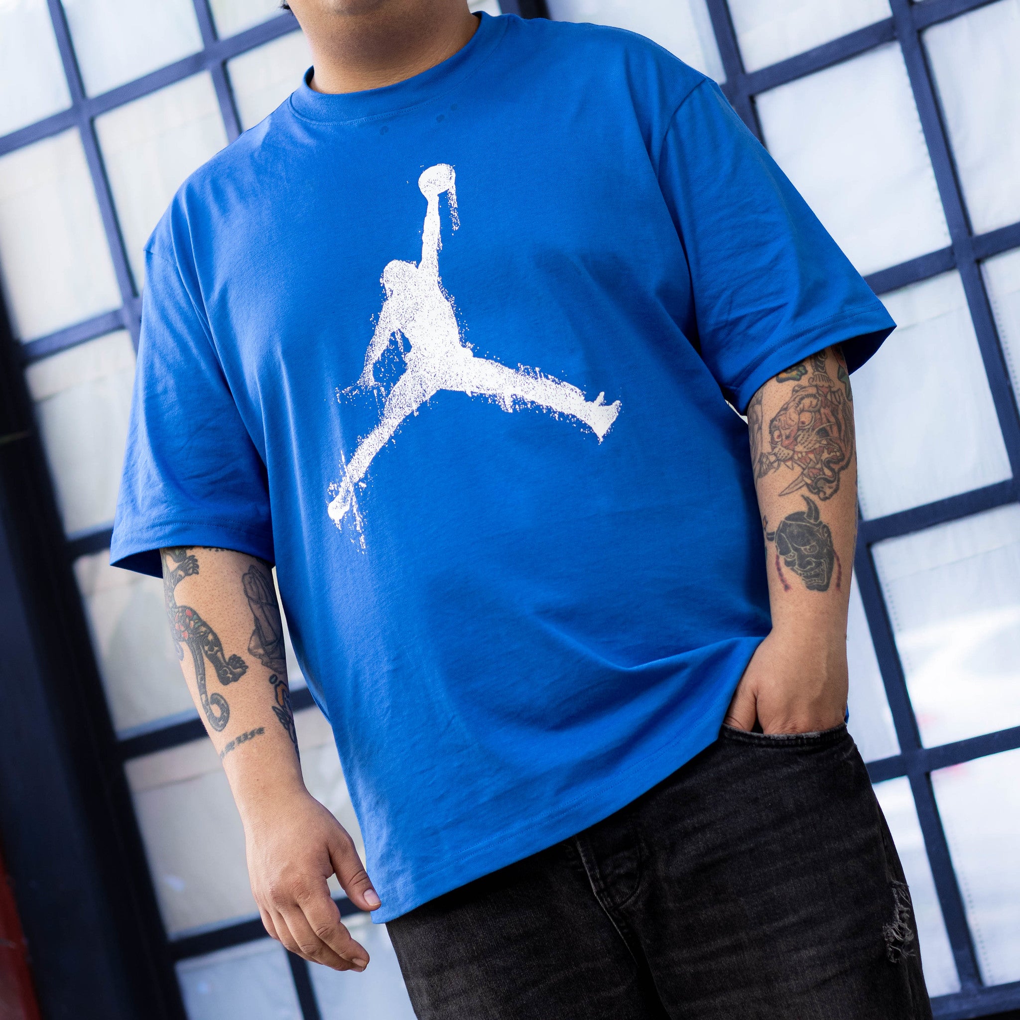 JORDAN TEE BROOKLYN JUMPMAN SPORT BLUE