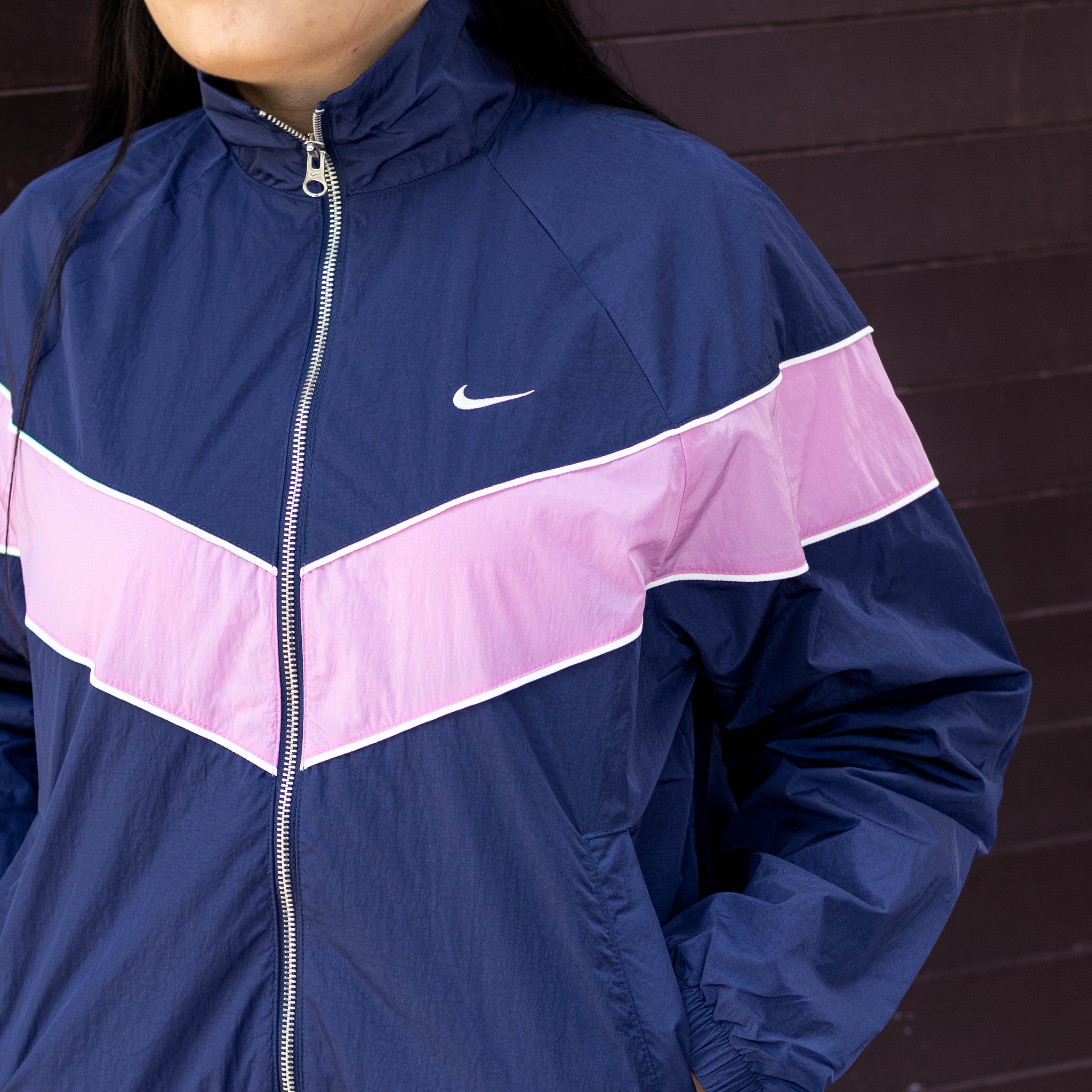 NIKE WINDRUNNER JACKET WOVEN NAVY PINK