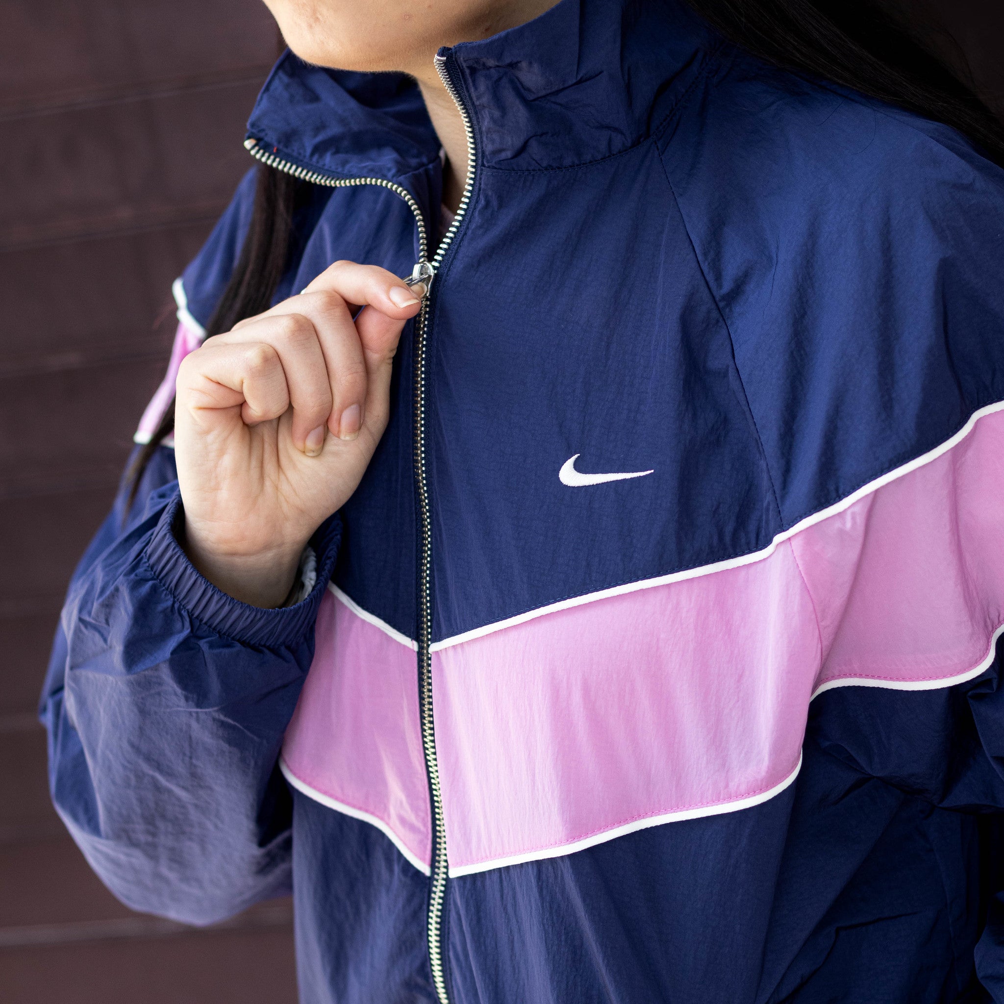 NIKE WINDRUNNER JACKET WOVEN NAVY PINK